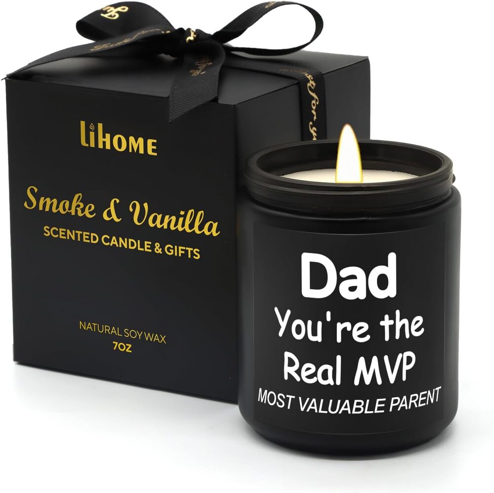Lihome Dad You’re the Real MVP Smoke & Vanilla Scented Candle 7oz
